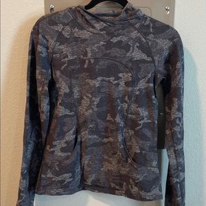 Lululemon Incognito Camo Black On Repeat Rulu Hoodie Long Sleeve Shirt